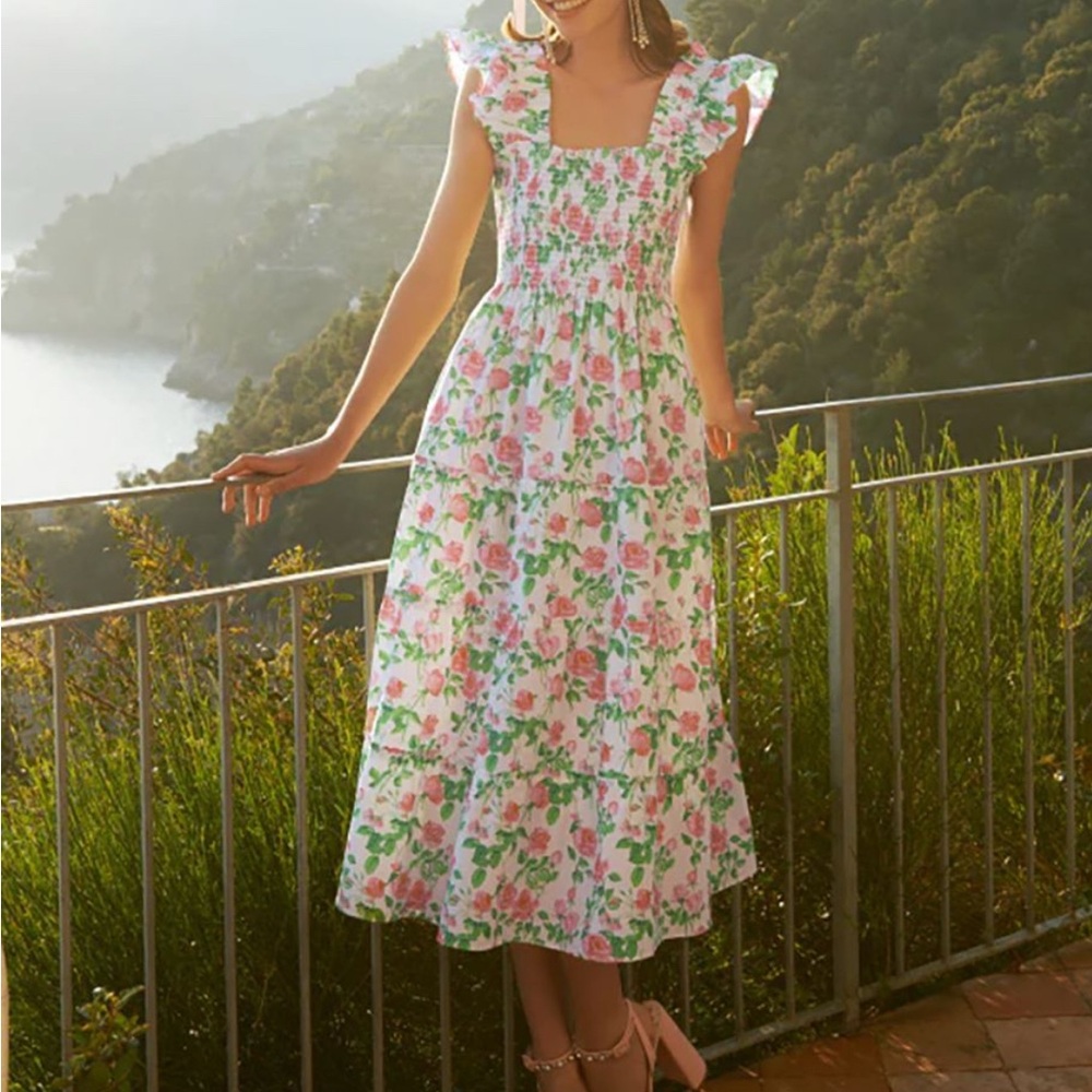 Hill House Pink and Green Nap Dress